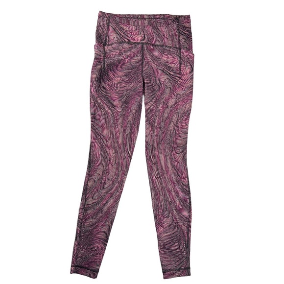 Lululemon Women’s High-Rise Sonic Pink  Reflection Tight Nulux In Size 8 - Picture 4 of 8